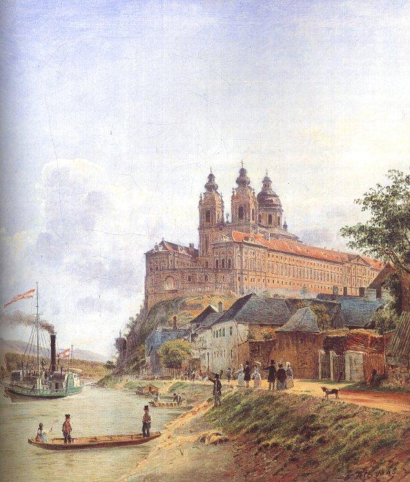 Jakob Alt The Monastery of Melk on the Danube oil painting picture